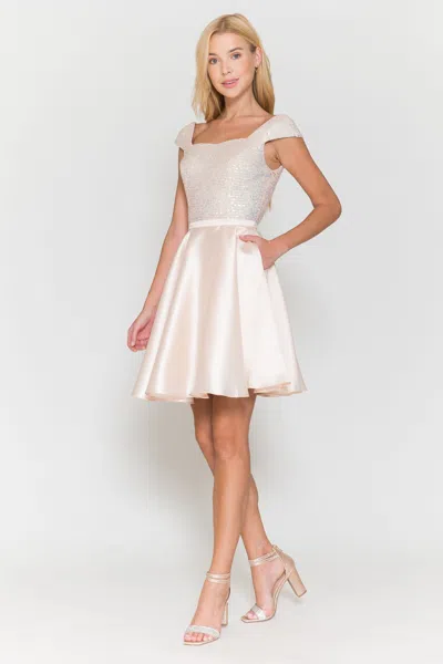 Truedames Semi Formal Short Dress In Silver