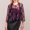 Truedames Sequin Beaded Retro Style Cropped 3/4 Sleeves Vintage Shawl Cardigan In Brown