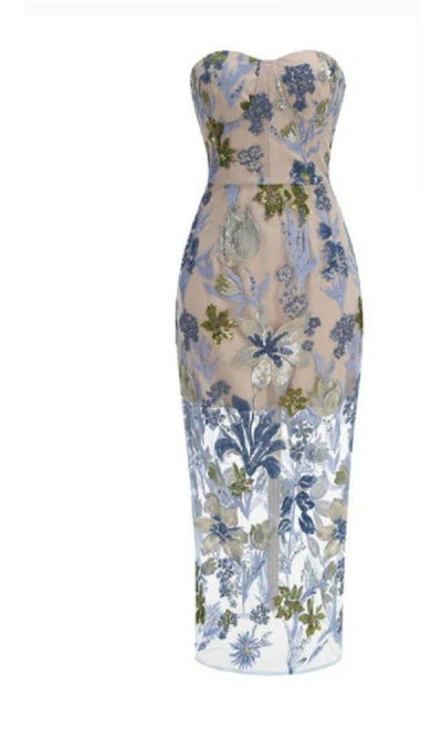 Truedames Sequin Cut-out Bodycon Gown In Blue