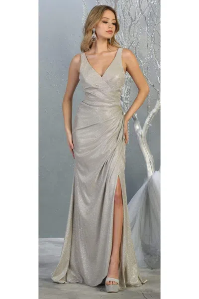 Truedames Sexy Metallic Prom Dress In Gray