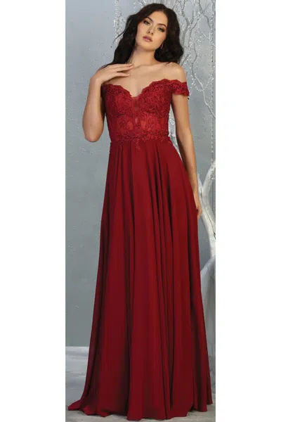Truedames Sexy Off Shoulder Formal Dress In Red