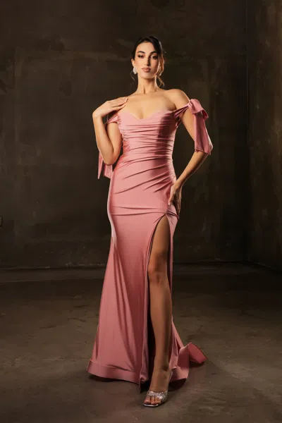 Truedames Sexy Off The Shoulder Long Evening Prom Gown In Multi