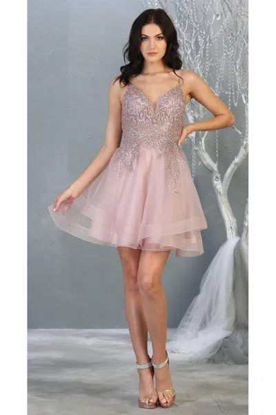 Truedames Sexy Short Cocktail Party Dress In Purple