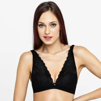 Truedames Sexy V Shape Wireless Bra No Limit In Black