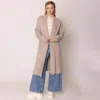 Truedames Shawl Collar Cardigan In Gray