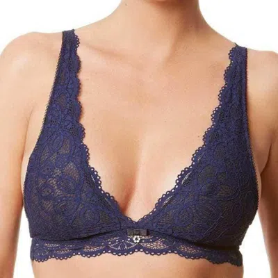 Truedames Sheer Lace Wire-free Bralette In Blue