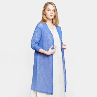 Truedames Sheer Lightweight Kimono Cardigan In Blue