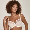 Truedames Sheer Mesh Embroidered Full Coverage Bra With Underwire Support In Multi