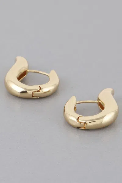 Truedames Shiny Harp Hoop Earrings In Gold