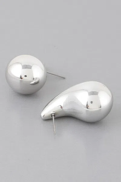 Truedames Shiny Teardrop Earrings In Silver