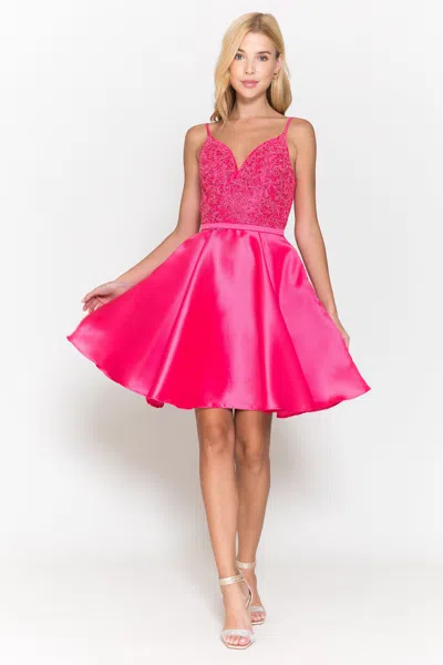 Truedames Short Cocktail Homecoming Sweet 16 Party Dress In Pink
