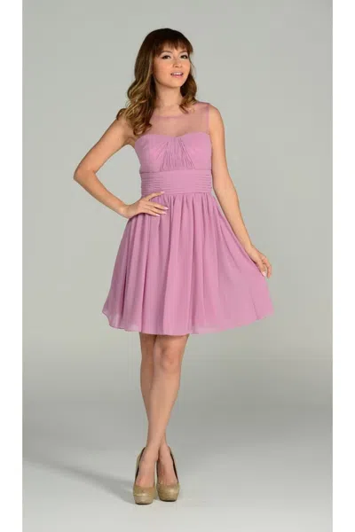 Truedames Short Simple Chiffon Bridesmaids Dresses In Pink