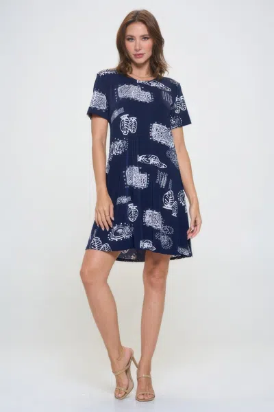 TRUEDAMES SHORT-SLEEVED KNEE-LENGTH DRESS