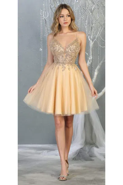 Truedames Short Spaghetti Strap Homecoming Dress In Blue