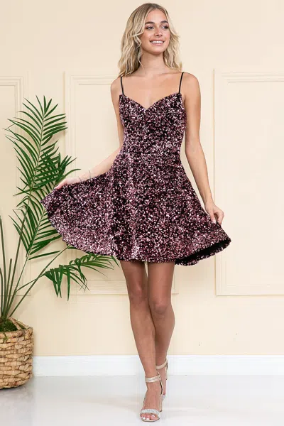 Truedames Short Strapless Homecoming Sequined Dress In Black