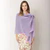 Truedames Shoulder Strap Solid Ruana Poncho In Purple