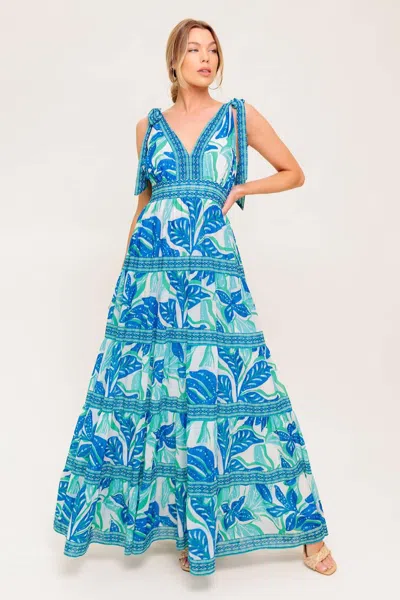 Truedames Show Your Love Woven Maxi Dress In Blue