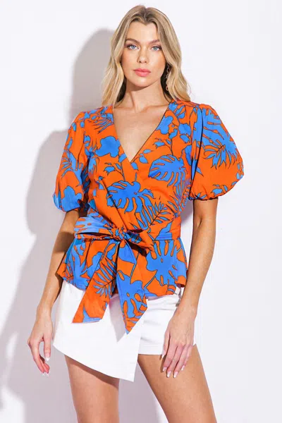 Truedames Sign Me Up Woven Top In Orange