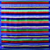 Truedames Silk Feel Multi Colored Striped Print Square Scarf In Multi