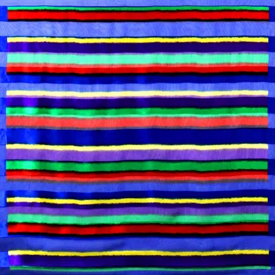 Truedames Silk Feel Multi Colored Striped Print Square Scarf