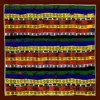 Truedames Silk Feel Striped Pattern Print Square Scarf In Multi
