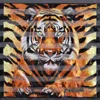Truedames Silky Satin Feel Tiger Print Square Scarf In Brown