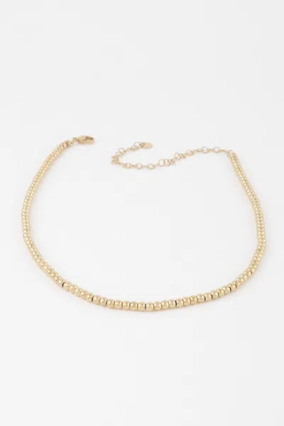 Truedames Simple Beaded Necklace In Gold