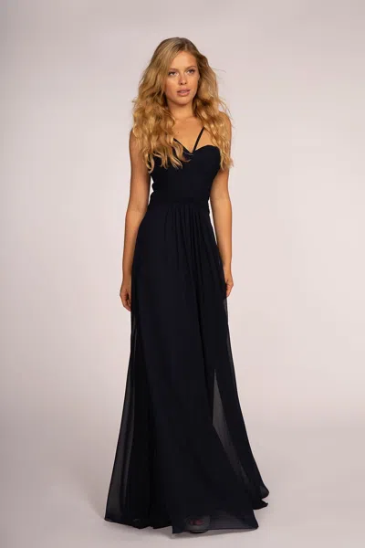 Truedames Simple Bridesmaids Long Dresses In Black