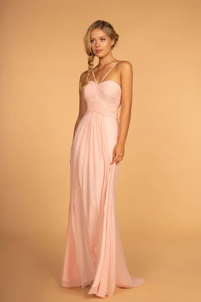Truedames Simple Bridesmaids Long Dresses In Pink