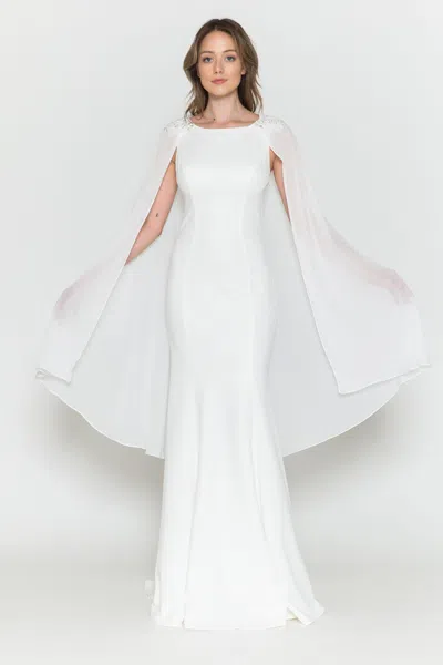 Truedames Simple Cap Sleeve Engagement Gown In Multi