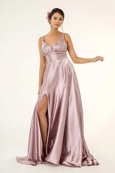 Truedames Simple Long Satin Bridesmaids Dresses In Multi