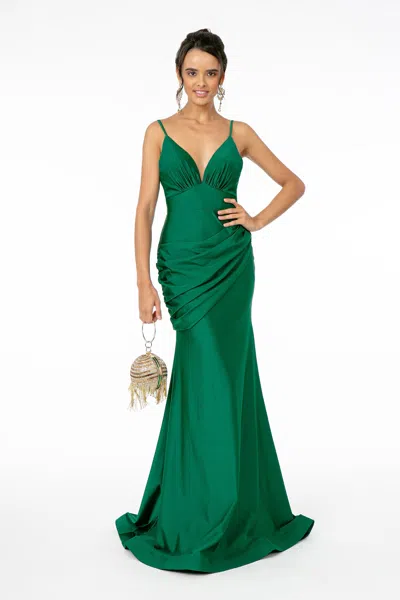 Truedames Simple Long Stretchy Mermaid Prom Gown In Green