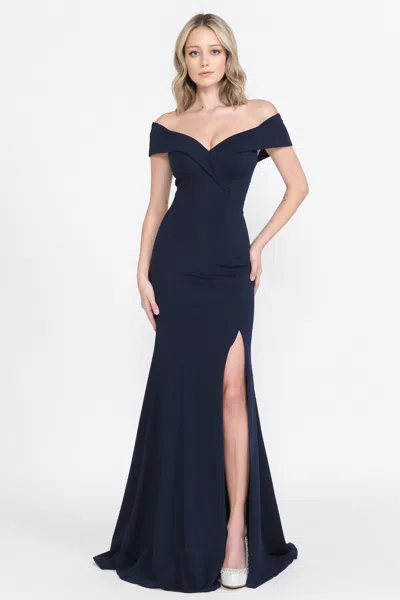 Truedames Simple Off Shoulder Bridesmaids Prom Long Dress In Multi