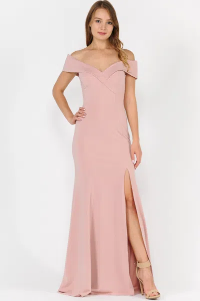 Truedames Simple Off Shoulder Bridesmaids Prom Long Dress In Multi