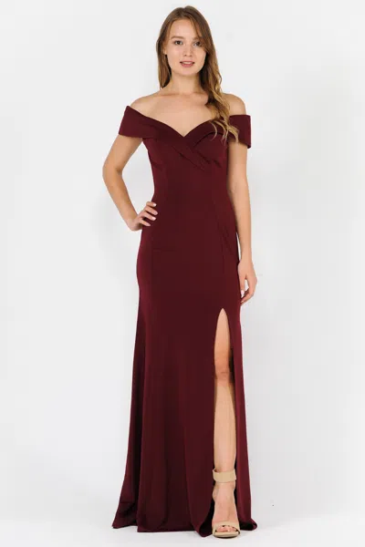 Truedames Simple Off Shoulder Bridesmaids Prom Long Dress In White