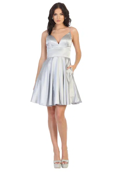 Truedames Simple Satin Short Bridesmaids Dresses In Multi