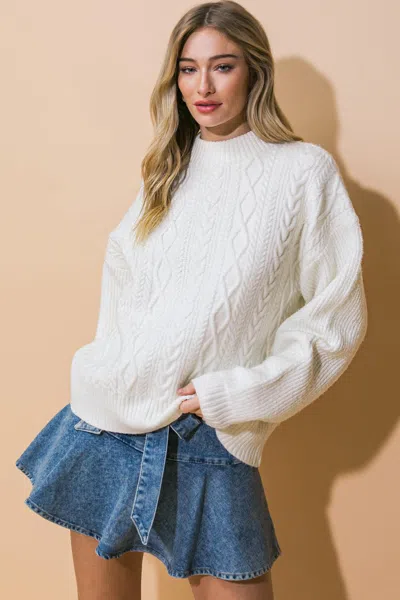 Truedames Simple Solutions Sweater Top In White