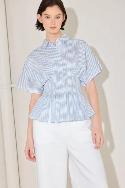 Truedames Skyline Stripe Woven Top In Multi
