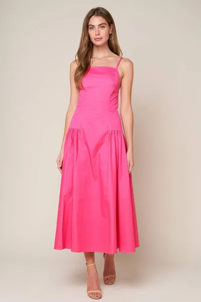 Truedames Sleek Essence Woven Midi Dress In Pink