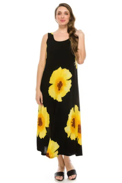 Truedames Sleeveless And Soft Long Dress In Black