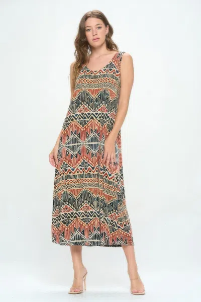 Truedames Sleeveless And Soft Round-neckline Long In Multi