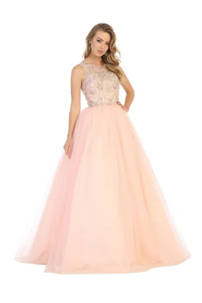 Truedames Sleeveless Formal Pageant Ball Gown In Pink