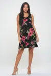 Truedames Sleeveless Tank Dress In Black