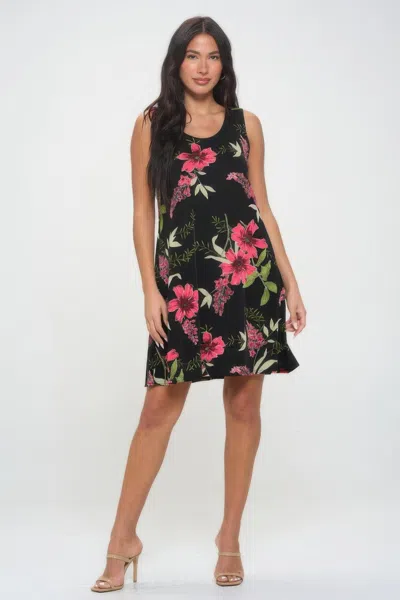 Truedames Sleeveless Tank Dress In Black