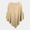 Truedames Sleeves Detailed Poncho In Brown