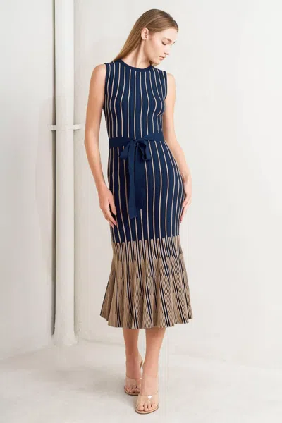 Truedames Smooth Weighted Feel Knit Midi Dress In Multi