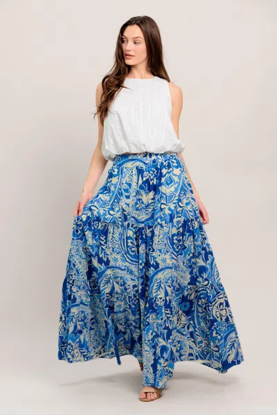 Truedames So Ready For A Getaway Maxi Skirt In Multi