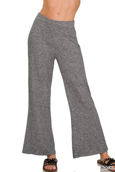 Truedames Soft Elastic Waisted Flare Pants In Brown