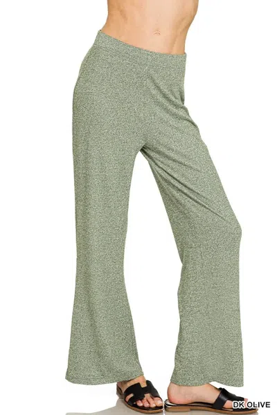 Truedames Soft Elastic Waisted Flare Pants In Multi