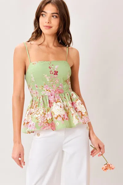 Truedames Soft Garden Woven Top In Multi
